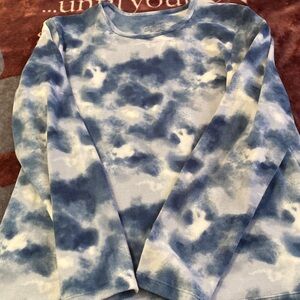 Cuddl Duds Blue Fleecewear Top